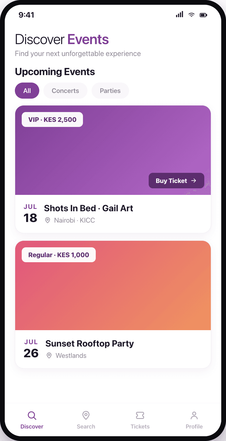 Tikobaze app screen